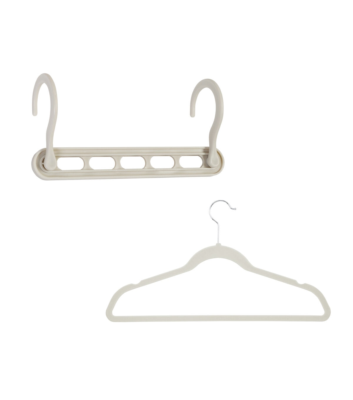Honey Can Do 9 x 4 White Velvet Collapsible Hangers 55pk
