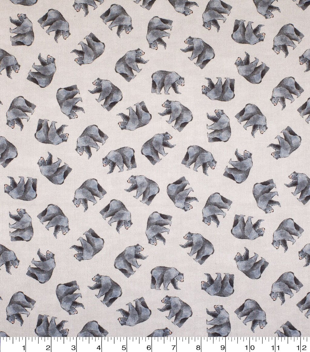 West Virginia Cotton Fabric Tossed Icons