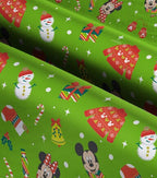 Mickey & Minnie Icons Christmas Cotton Fabric