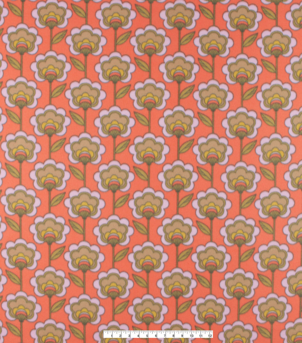 Retro Floral Blizzard Fleece Fabric