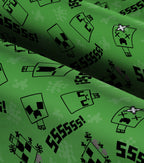 Minecraft Chibi Creeper Cotton Fabric