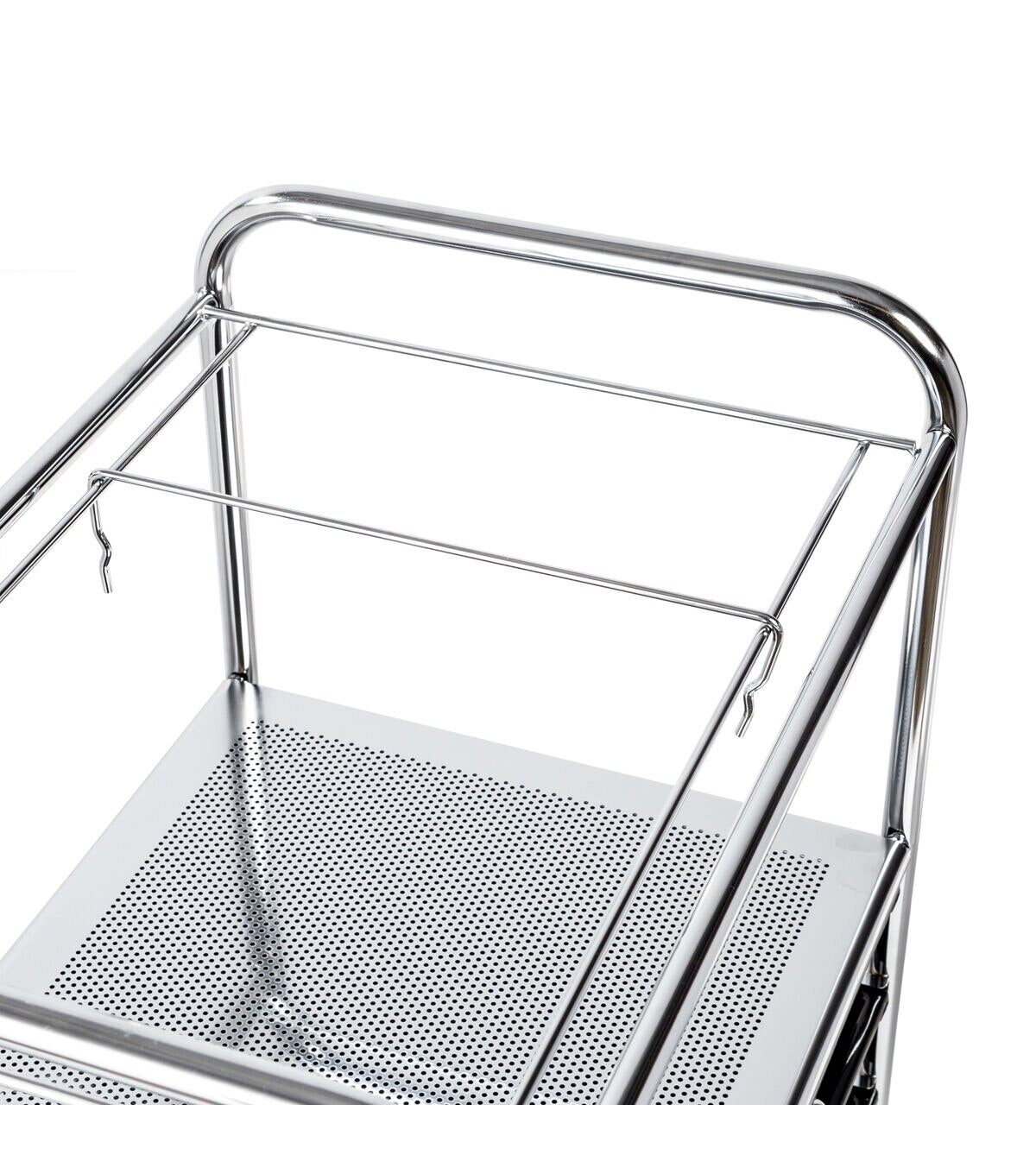 Honey Can Do 15 x 29 Silver Chrome & Black 5 Drawer Rolling File Cart
