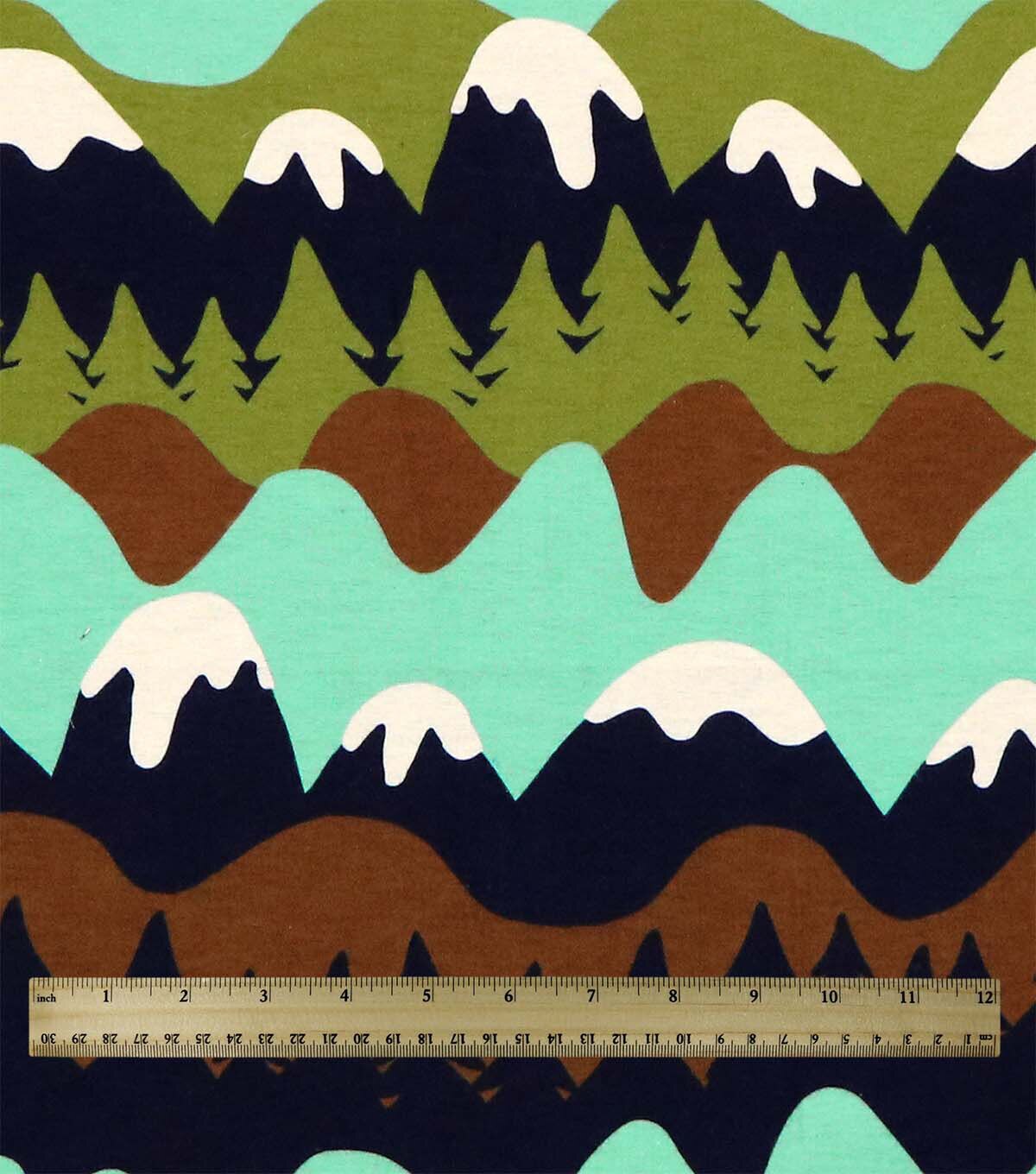Multicolor Wilderness Landscape Super Snuggle Flannel Fabric by POP!