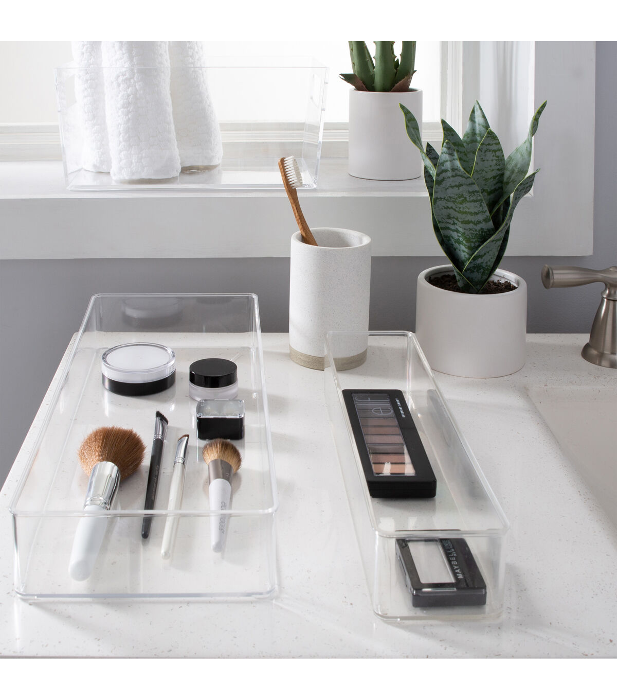 Simplify 12 Clear Narrow Drawer Organizer