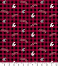 Washington State Cougars Flannel Fabric Checks