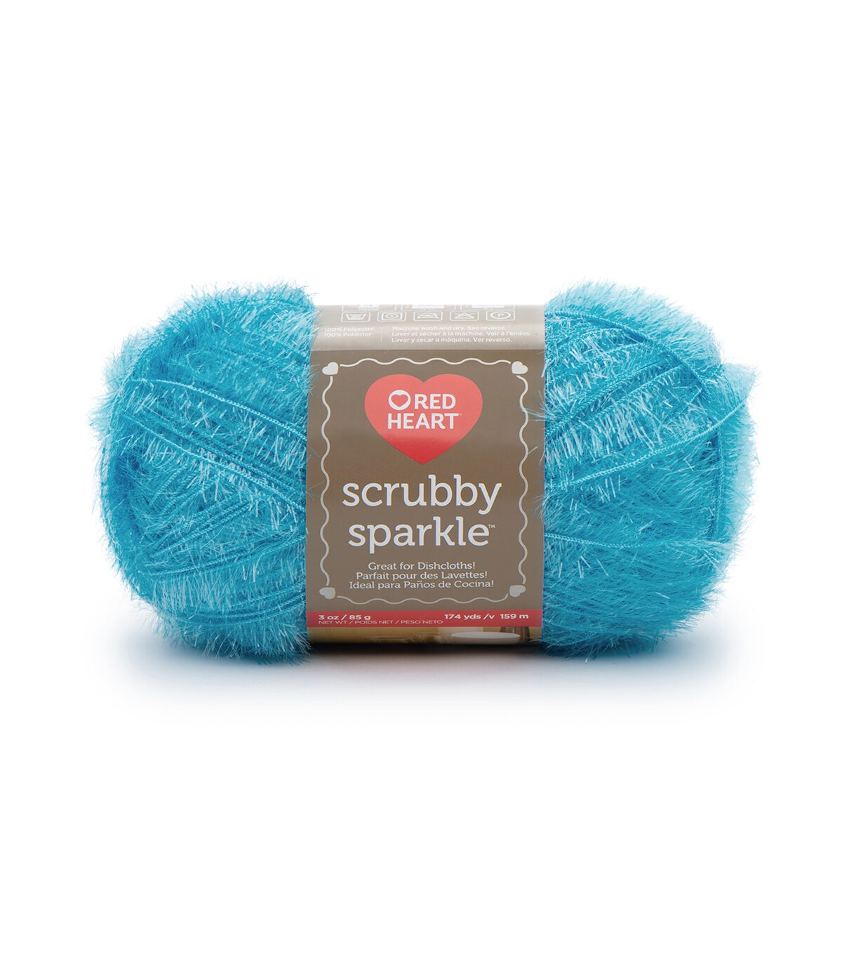 Red Heart Scrubby Sparkle 174yds Worsted Polyester Yarn