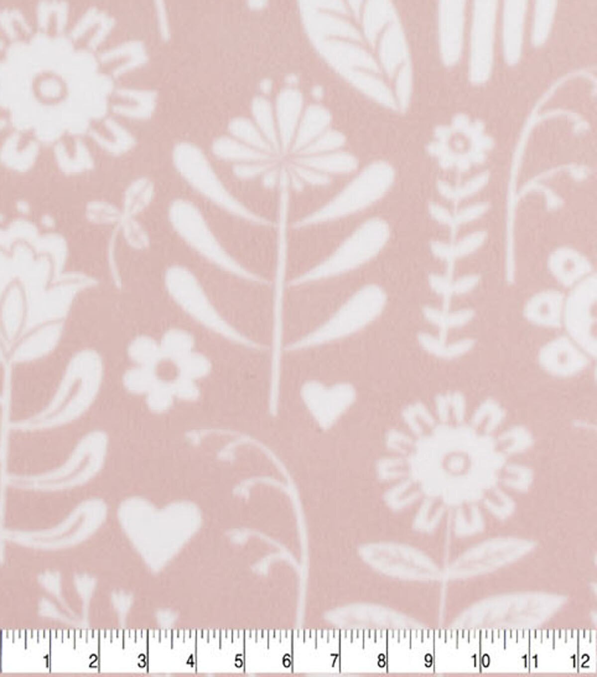 Cut Out Floral Pink Blizzard Fleece Fabric
