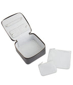 Leather Zippered Travel Jewelry Organizer Case