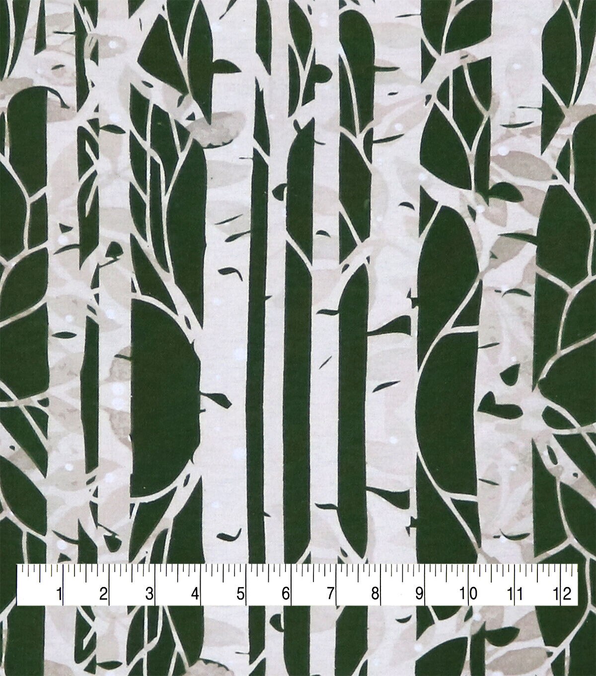 Birch Trees on Green Super Snuggle Flannel Fabric