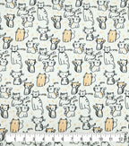 Sketch Cat Super Snuggle Flannel Fabric
