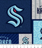 Seattle Kraken NHL Patch Fleece Fabric