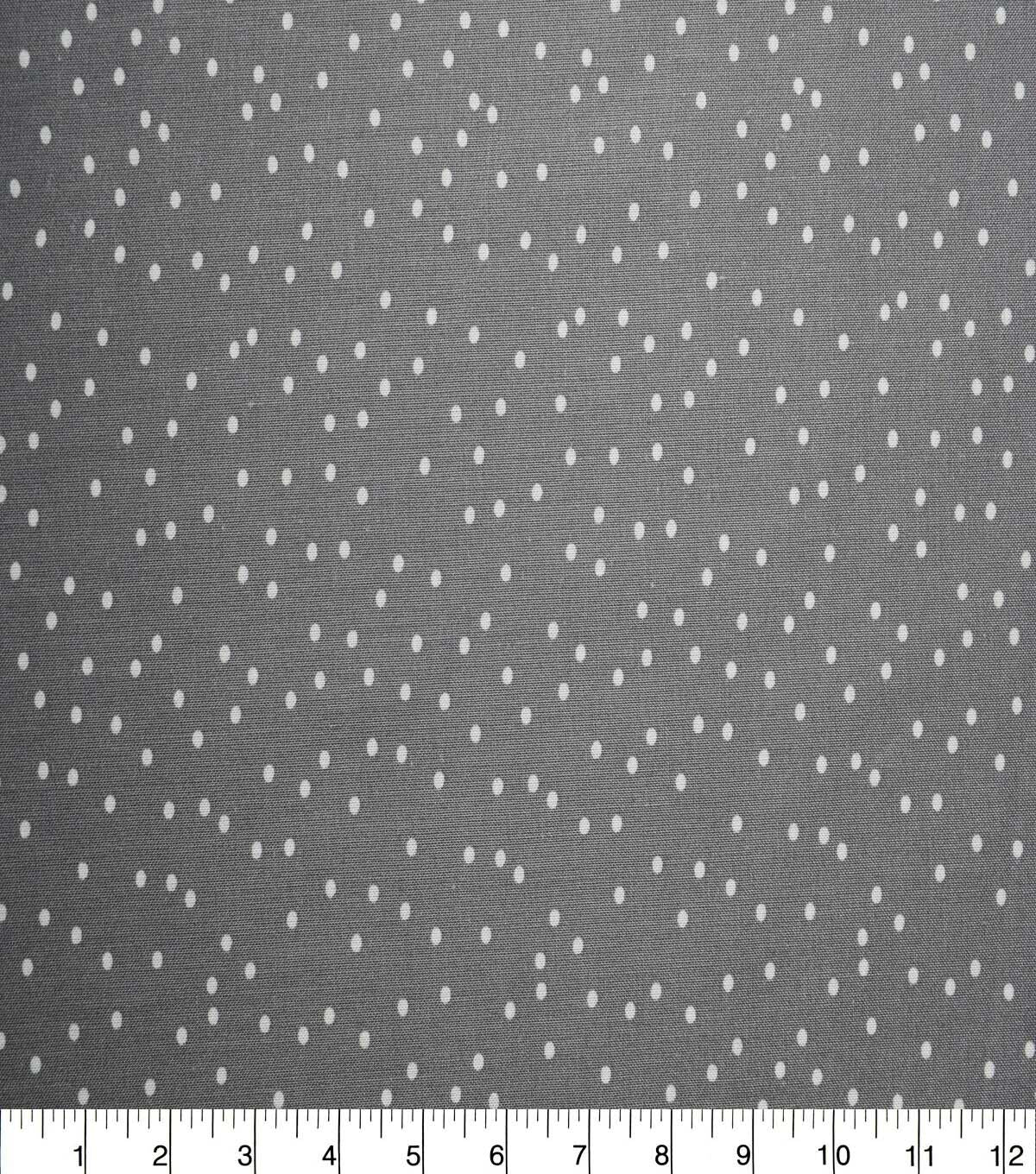 Dots on Gray Cotton Fabric by Quilter's Showcase