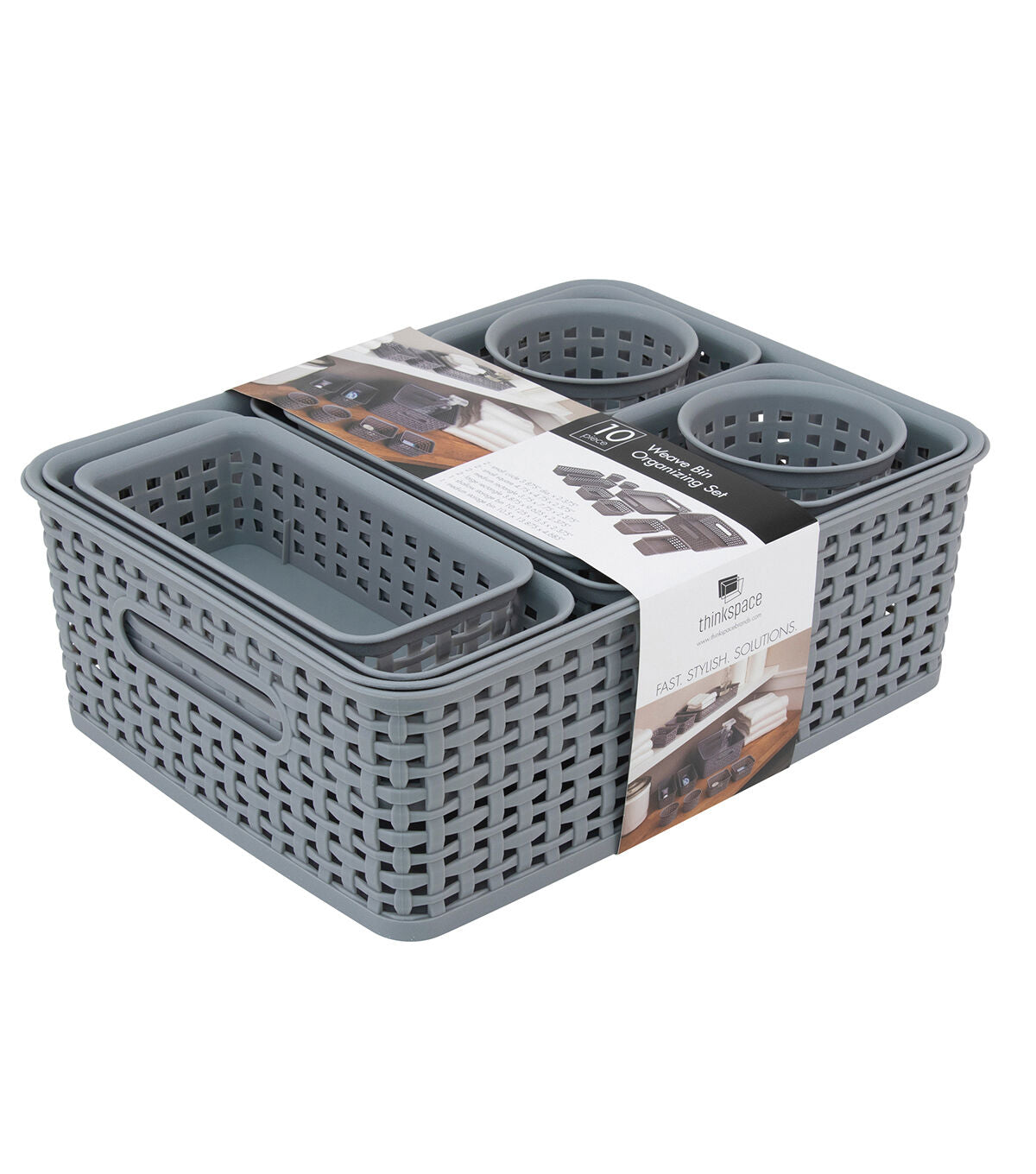 10ct Plastic Weave Bins by Hudson 43