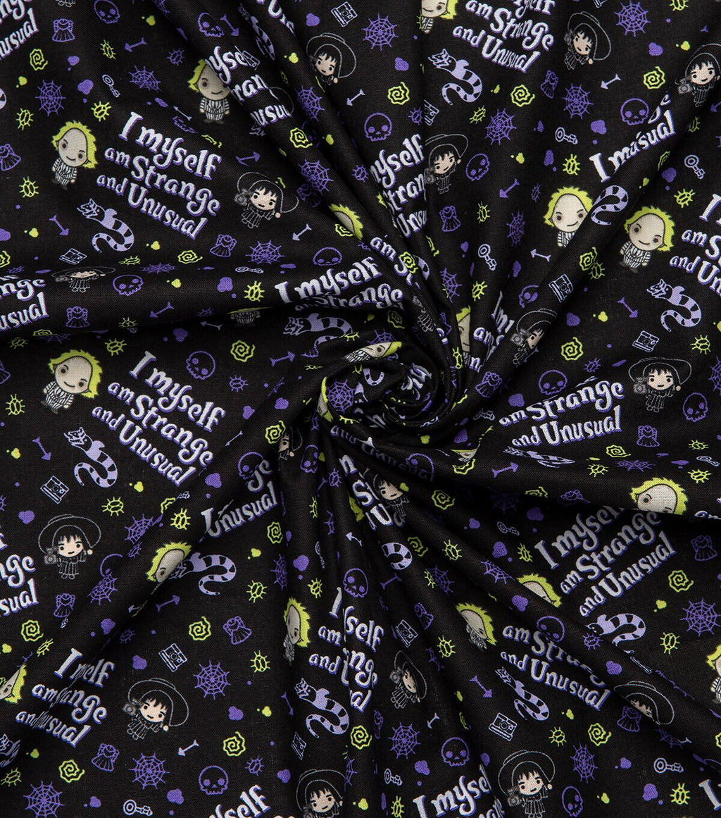 Beetlejuice Strange & Unusual Cotton Fabric