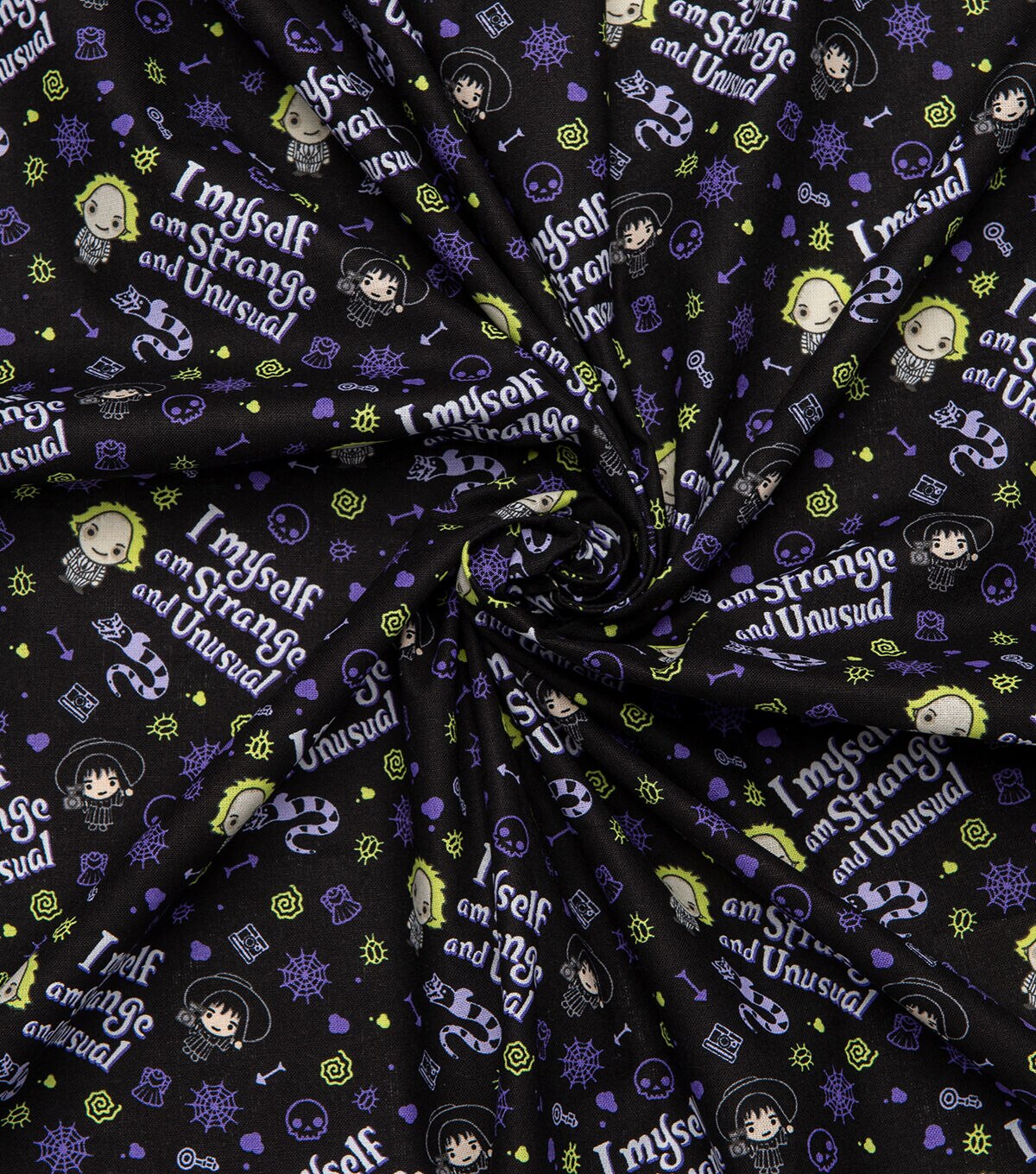 Beetlejuice Strange & Unusual Cotton Fabric