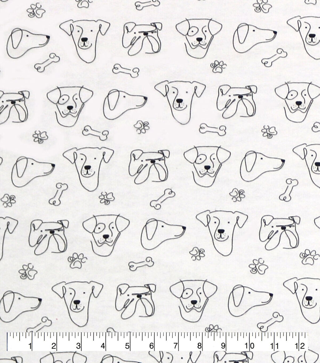 Dogs Super Snuggle Flannel Fabric