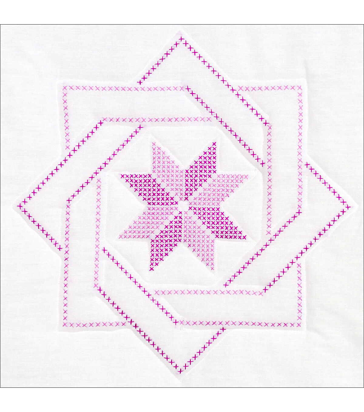 Jack Dempsey 18 Woven Star Stamped Quilt Blocks 6pk