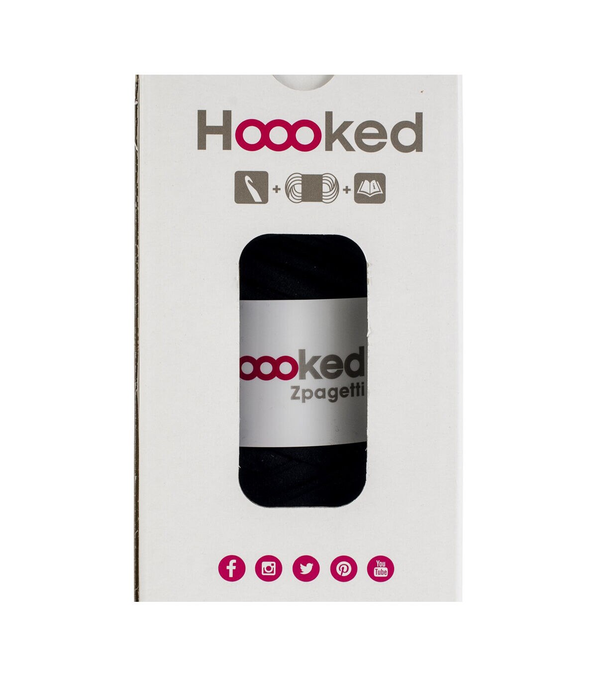 Hoooked Zpagetti Black Macrame Hanging Basket Kit