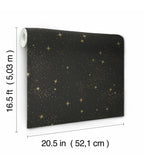 RoomMates Wallpaper Black Upon a Star
