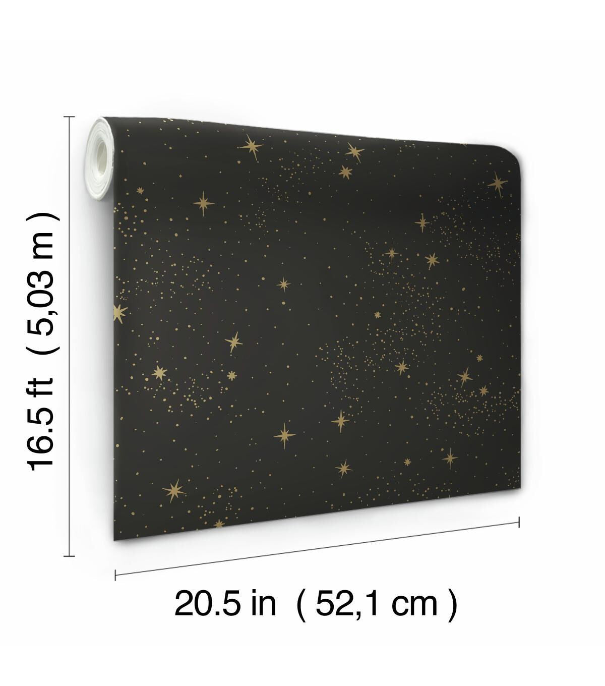RoomMates Wallpaper Black Upon a Star
