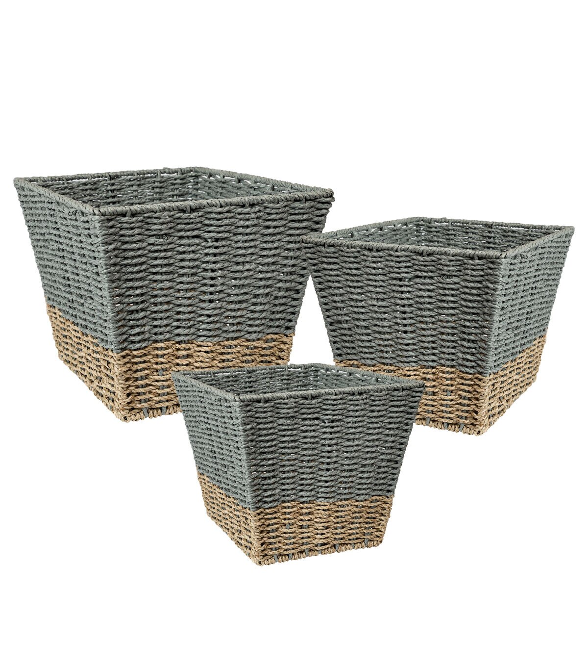 Honey Can Do 17 Seagrass Square Nesting Baskets 3ct