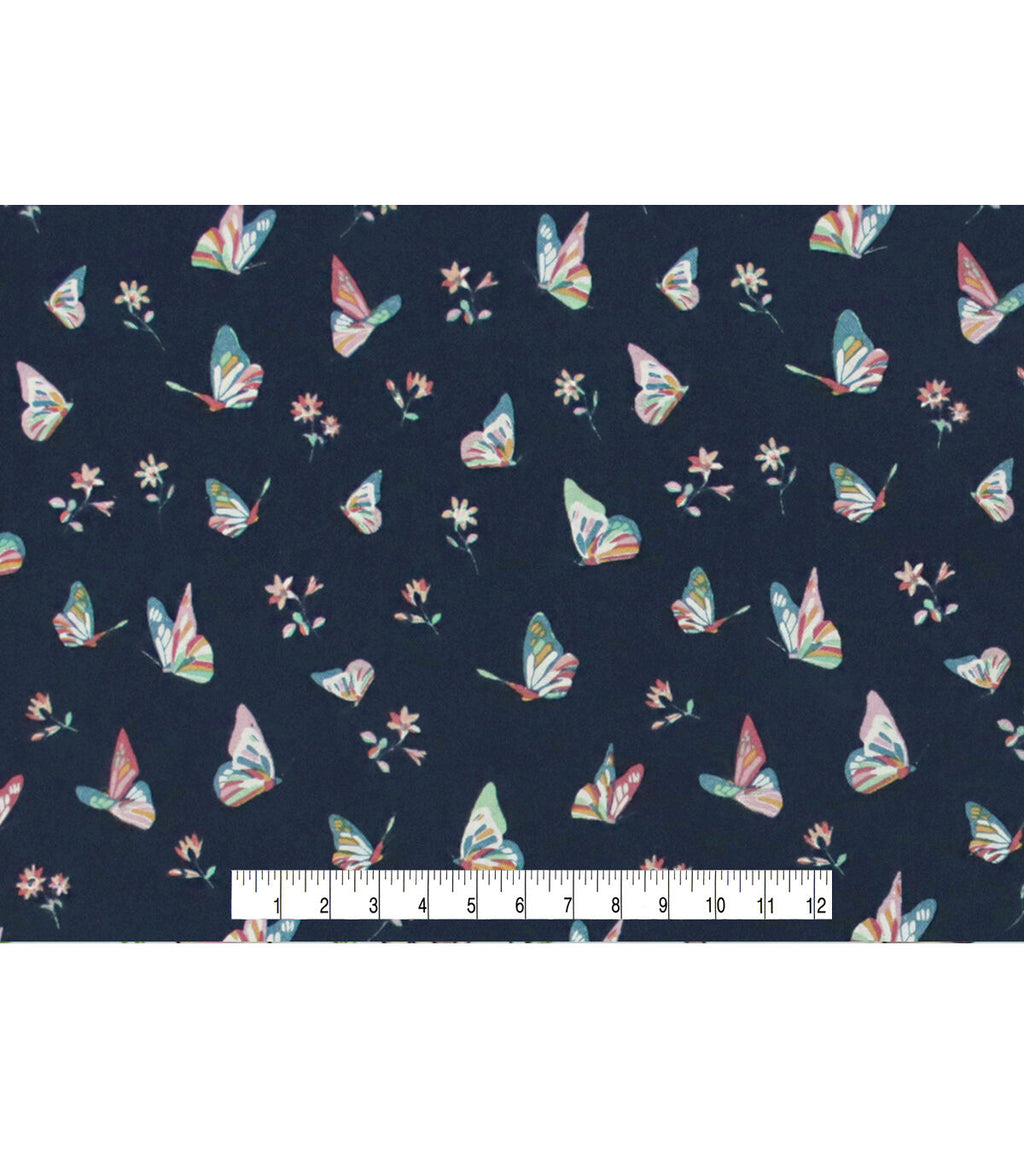 Butterflies & Flowers Super Snuggle Flannel Fabric
