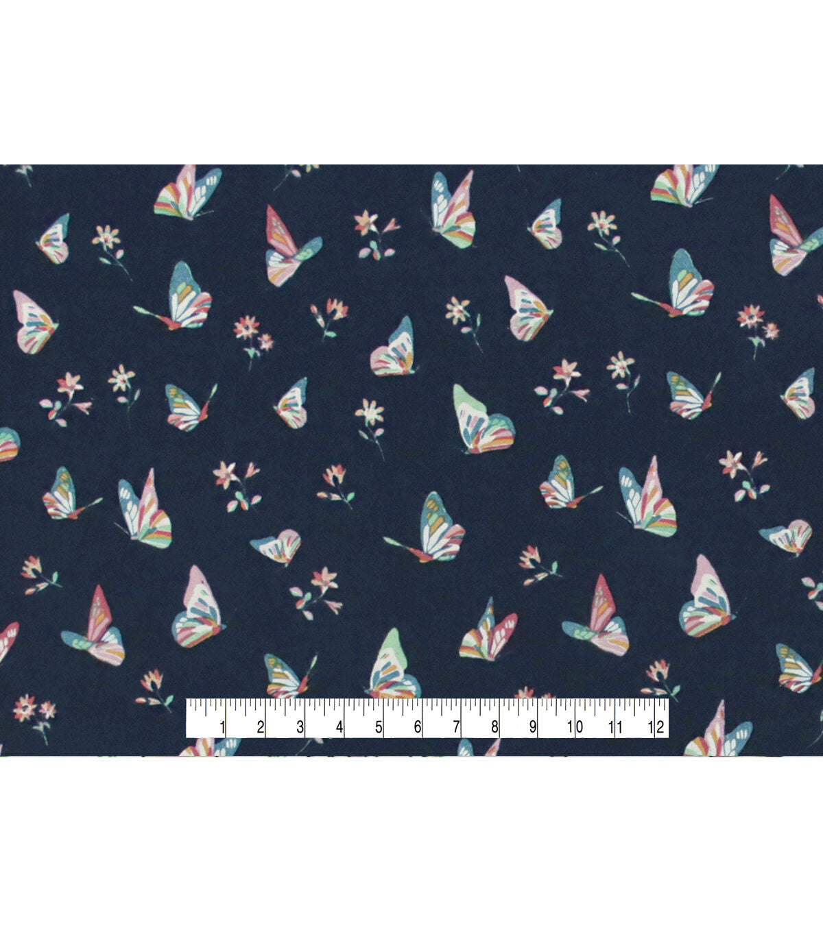Butterflies & Flowers Super Snuggle Flannel Fabric