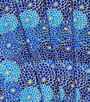 Fabric Traditions Blue Dahlias Cotton Fabric by Keepsake Calico
