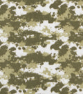 Green Camouflage Anti Pill Fleece Fabric
