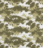 Green Camouflage Anti Pill Fleece Fabric