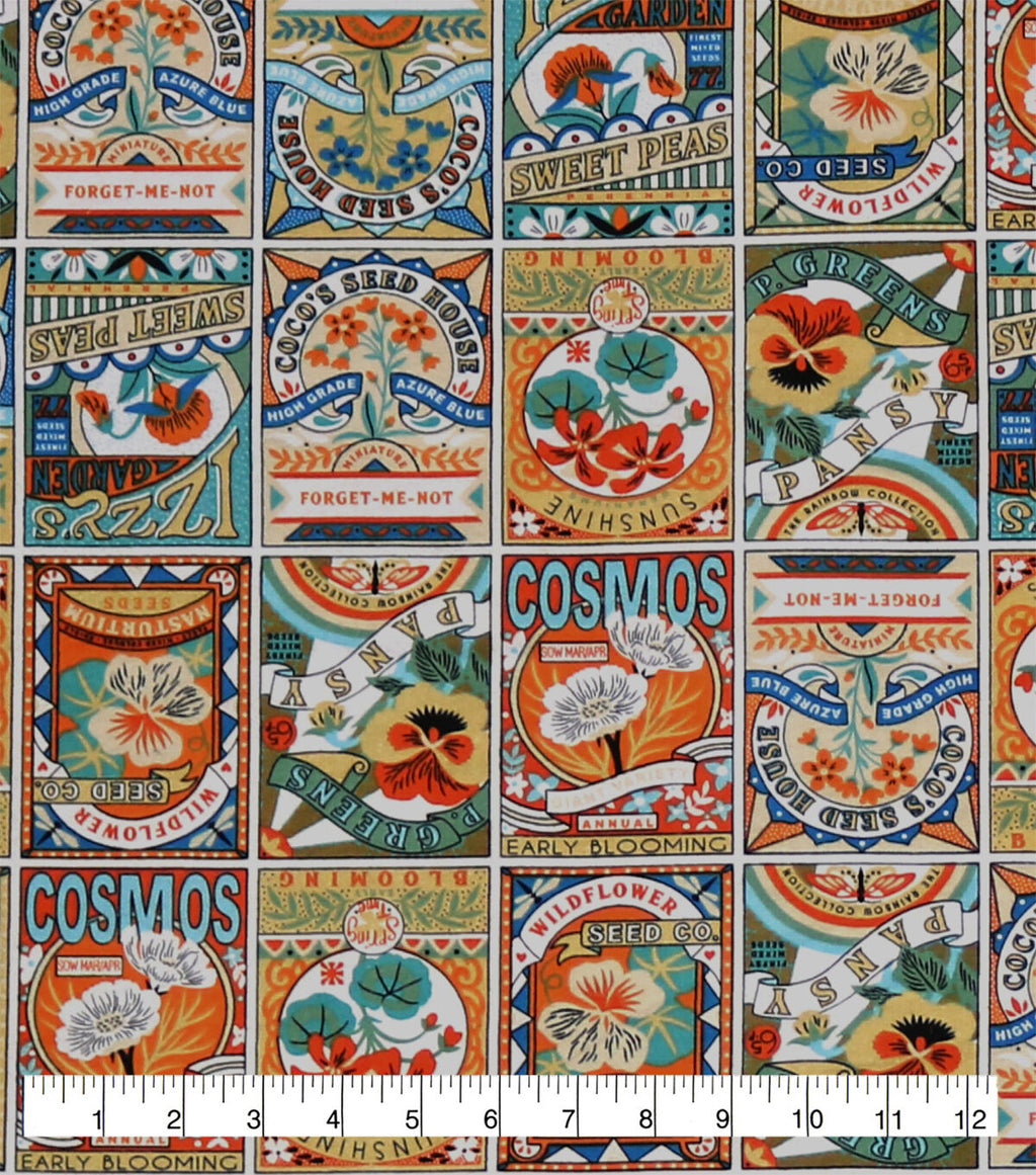 Seed Packets Super Snuggle Flannel Fabric