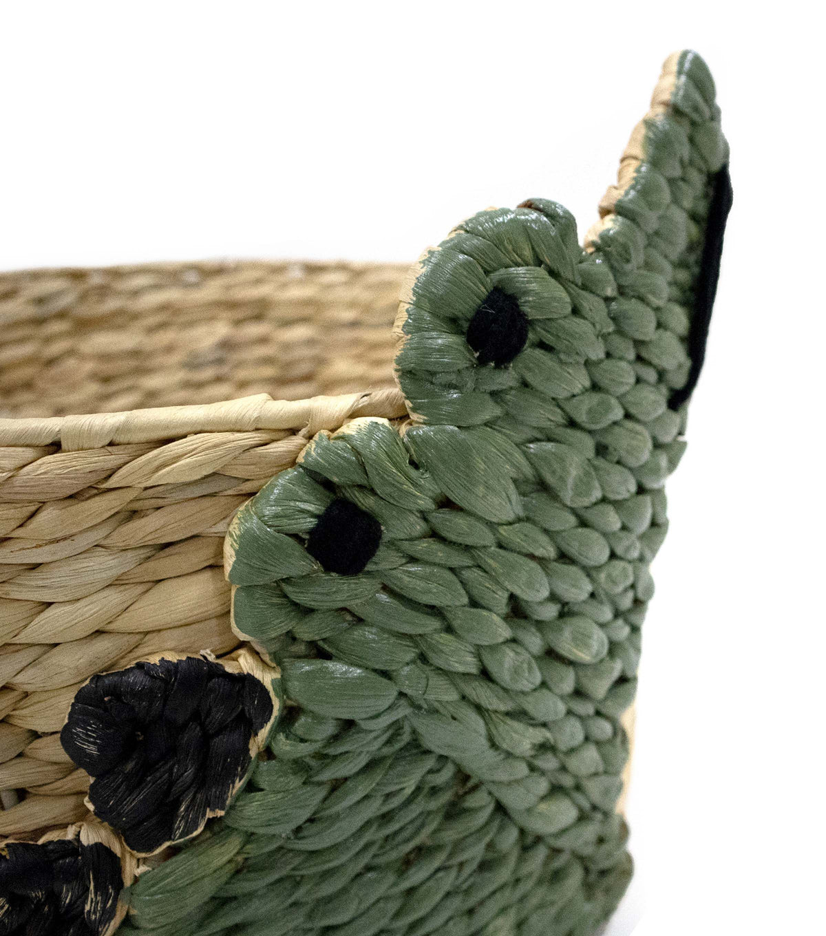 16 Crocodile Water Hyacinth Woven Basket by Place & Time