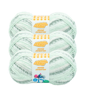 Lion Brand Ice Cream Roving Stripes 437yds Worsted Acrylic Yarn 3 Bundle