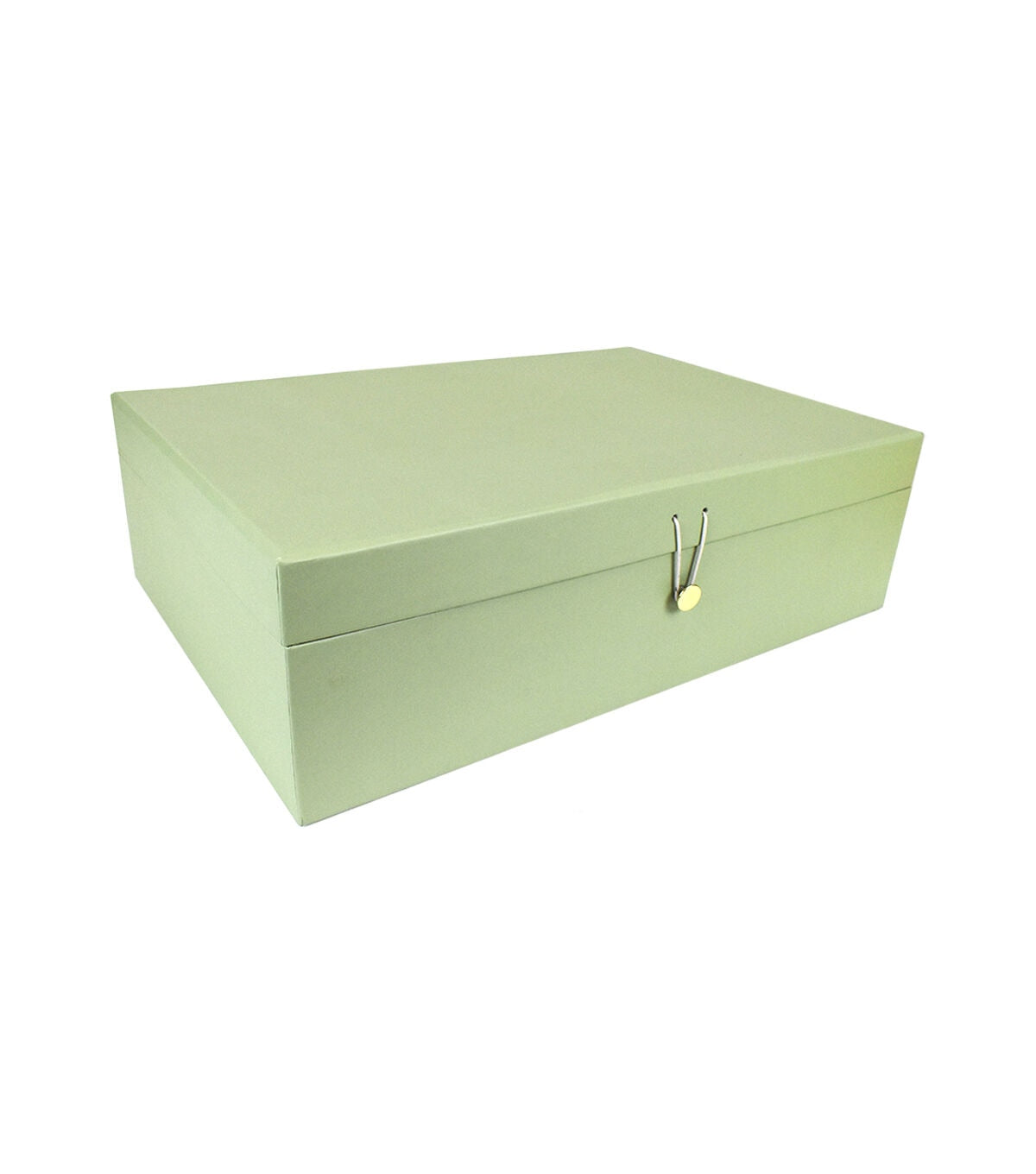 16 Green Rectangle Box With Button Closure
