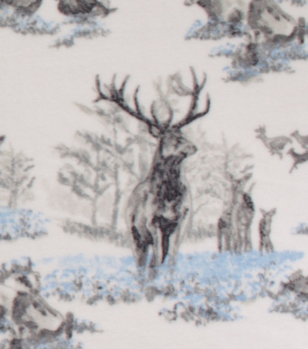 Winter Deer Anti Pill Fleece Fabric