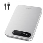 Ultrean Food Scale, Digital Kitchen Scale with LCD Display, Weight Grams and Ounces for Baking Cooking and Meal Prep, 6 Units with Tare Function, 304 Stainless Steel, 11lb (Batteries Included)