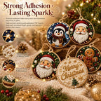 12PCS Christmas Ornaments DIY Pearl Diamond Art Kits for Adults