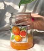 Village Candle Warm Apple Pie Large Glass Apothecary Jar Scented Candle, 21.25 oz, Brown