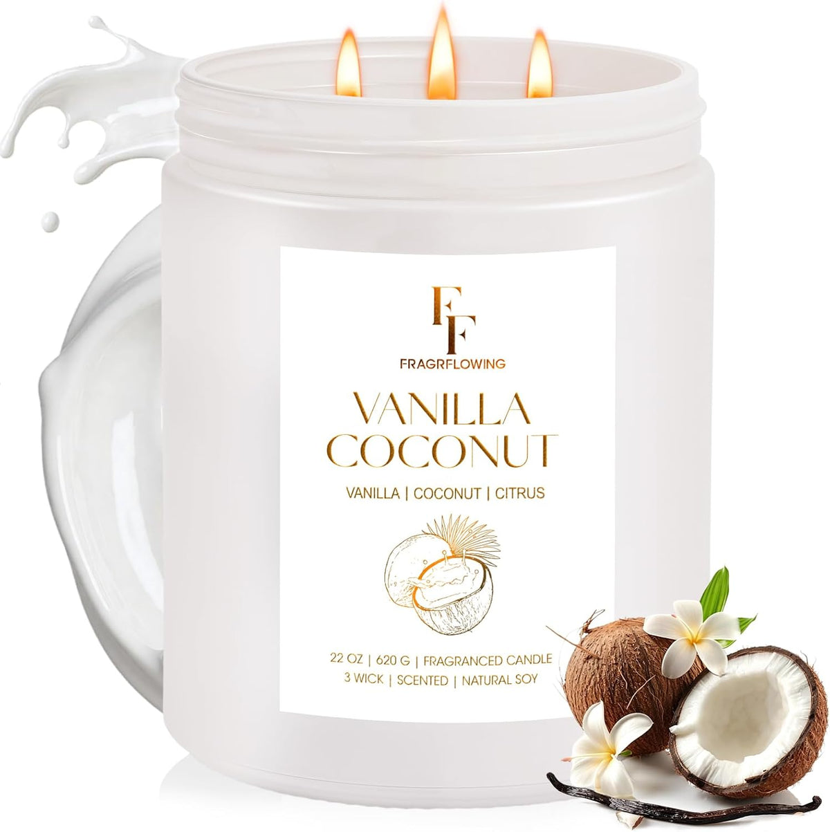 Fall Candles Set, 4 Pack Candles for Home Scented Natural Soy Wax, Autumn Gifts Set for Women Men, Fall Fragrance of Pumpkin/Cinnamon/Vanilla Cupcake/Apple