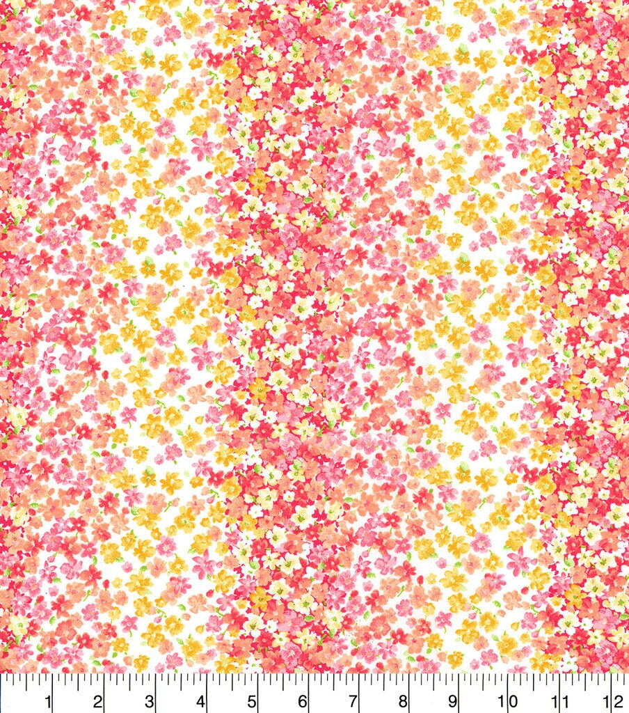 Fabric Traditions Floral on Stripes Cotton Fabric by Keepsake Calico