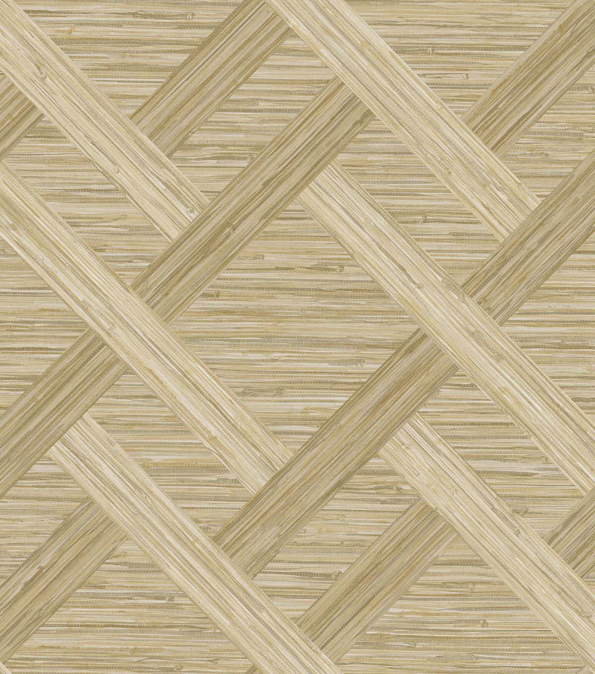 Surface Style 20.5' x 18' Shoreline Java Weave Peel & Stick Wallpaper