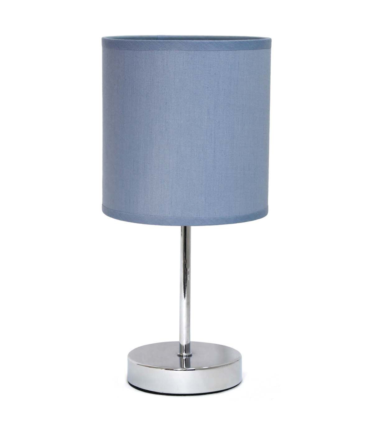 All The Rages 12 Metal Petite Stick Desk Lamp With Fabric Shade