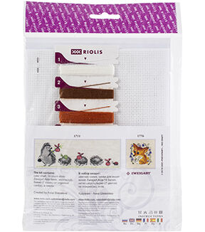 RIOLIS 3 x 9.5 Foxes in the Leaves Counted Cross Stitch Kit