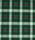 Green Plaid Anti Pill Fleece Fabric