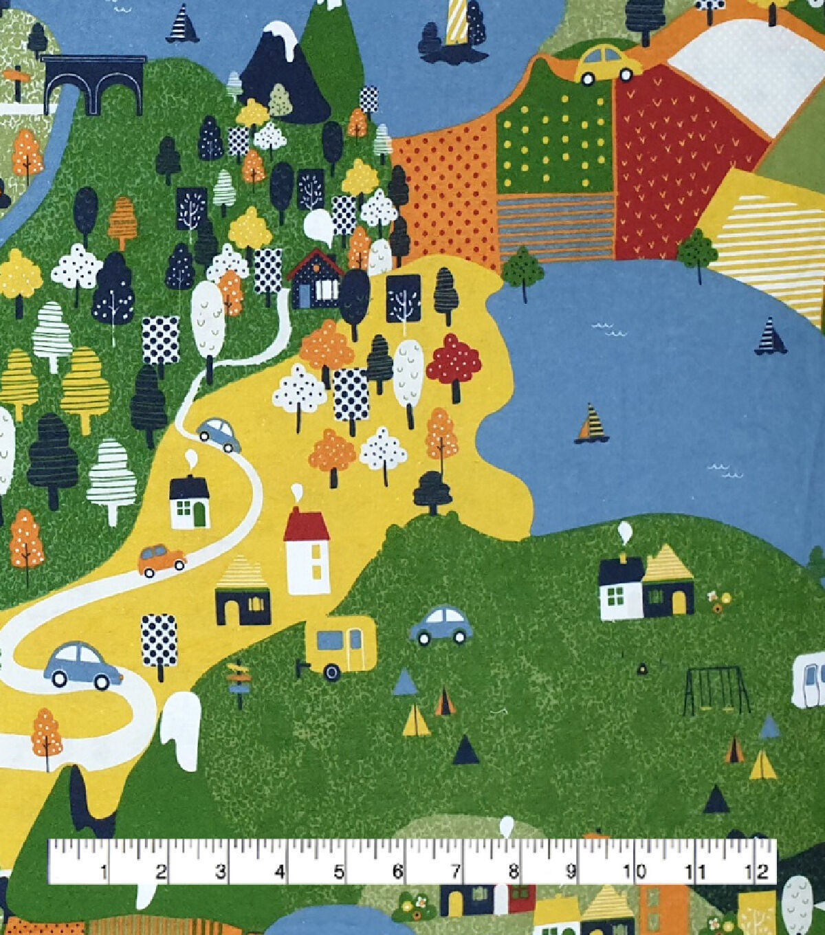 Town View Super Snuggle Flannel Fabric