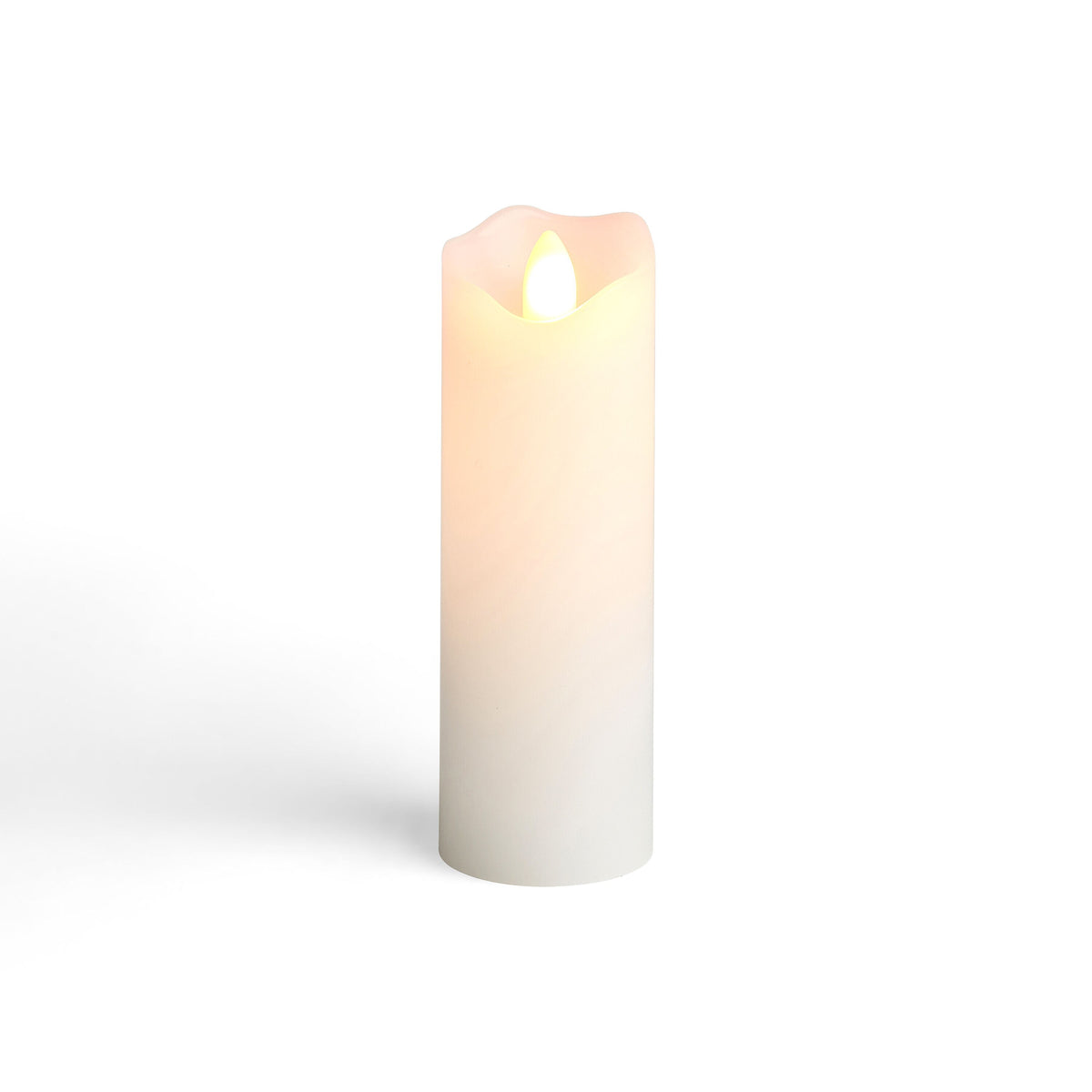 2 x 6 LED White Wave Edge Pillar Candle by Hudson 43