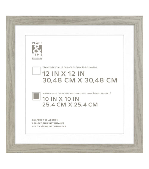 12 x 12 Matted to 10 x 10 Snapshot Gallery Frame by Place & Time