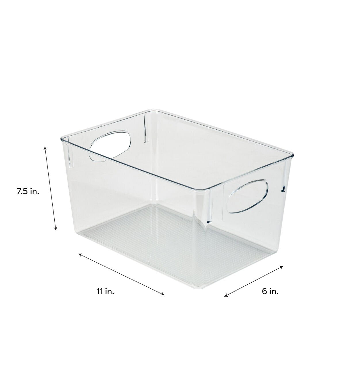 Simplify 11 Clear Horizontal Organizer With Cutout Handles
