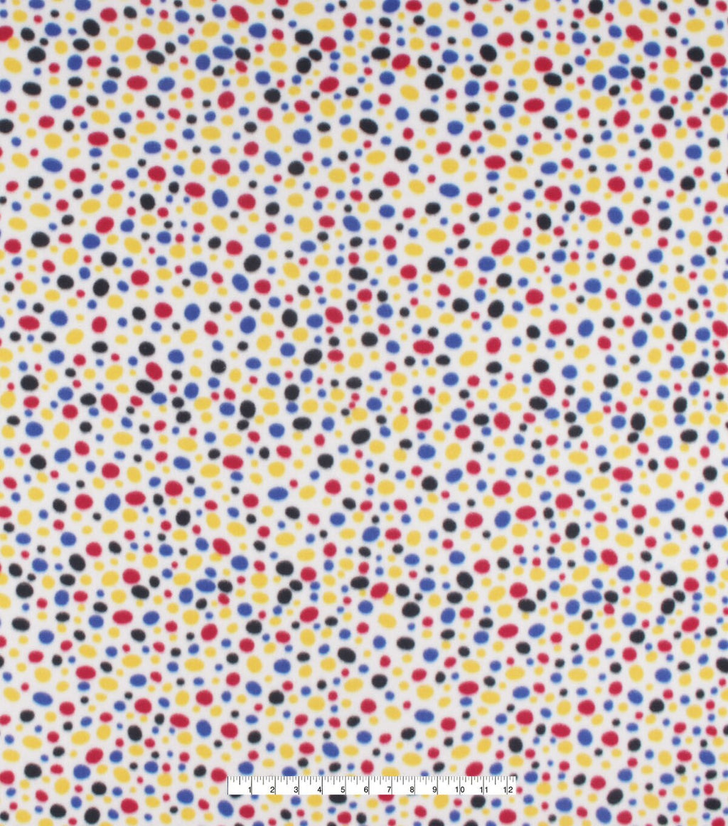 Multi Dots Blizzard Fleece Fabric