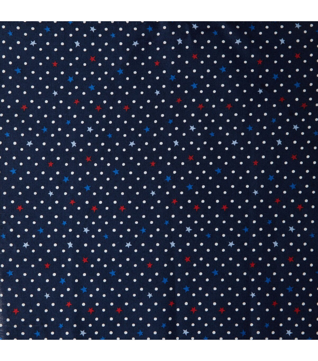 Stars And Dots Patriotic Cotton Fabric